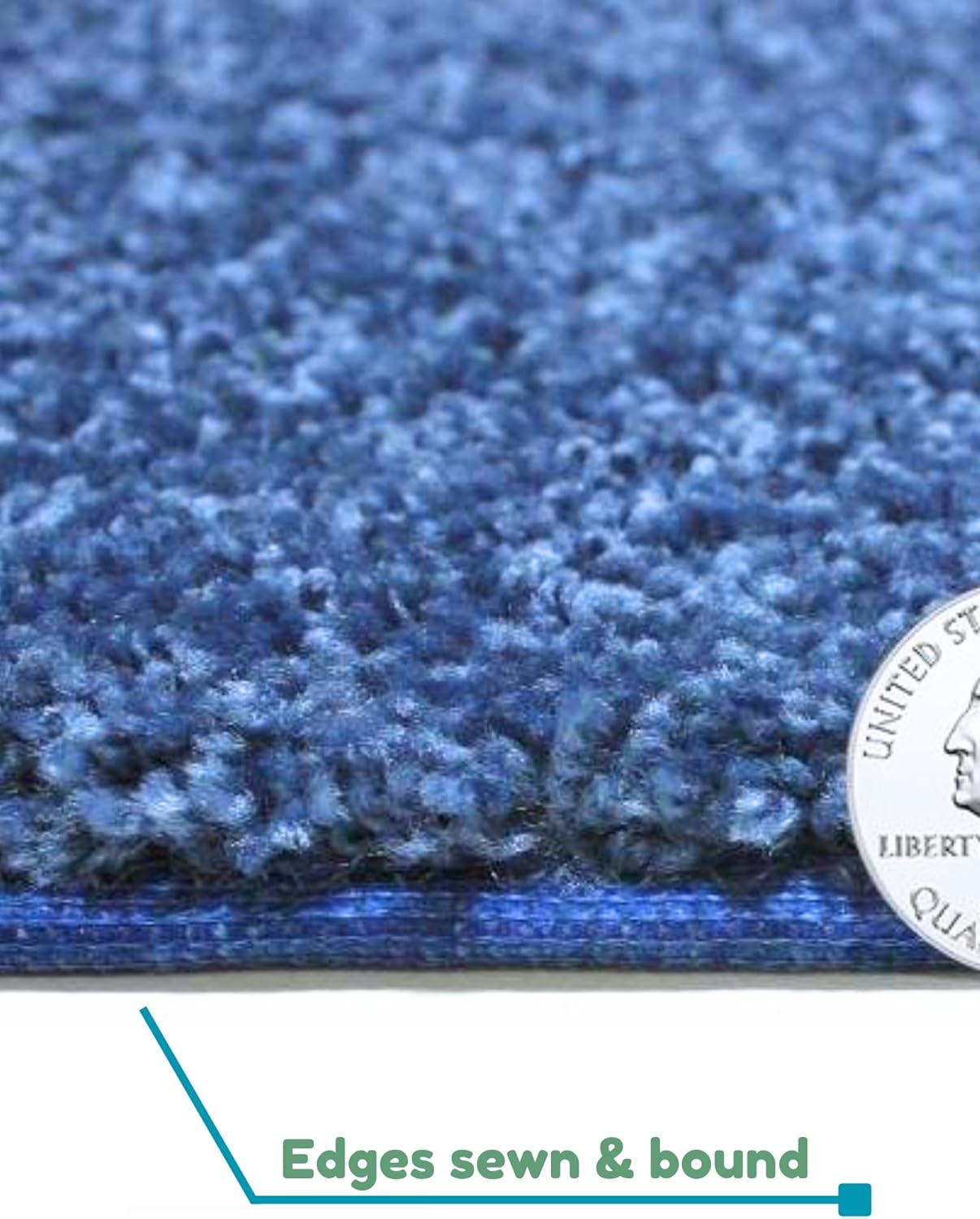 KOECKRITZ Soft and Colorful Kids Classroom Area Rugs (Passes Flammability Pill Test) Many Sizes and Bright Colors to Select from (12' x 12', Royal)