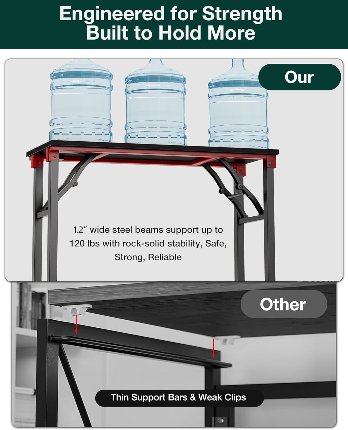 Frylr Small Folding Computer Desk – 35.8 Inch Portable Table for Craft and Study, Lightweight Desk for Small Spaces, Foldable Laptop Table Built-in AC/USB Outlets for Convenience, Dark Oak