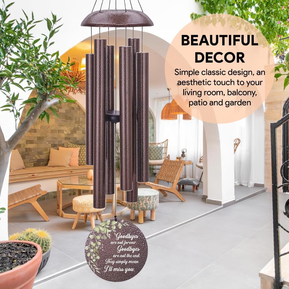 Personalized Memorial Wind Chimes, Customized Wind Chime Outdoor, Custom Wind Chimes in Loving Memory, Sympathy Gift After The Loss of Mom Dad, or Loved One