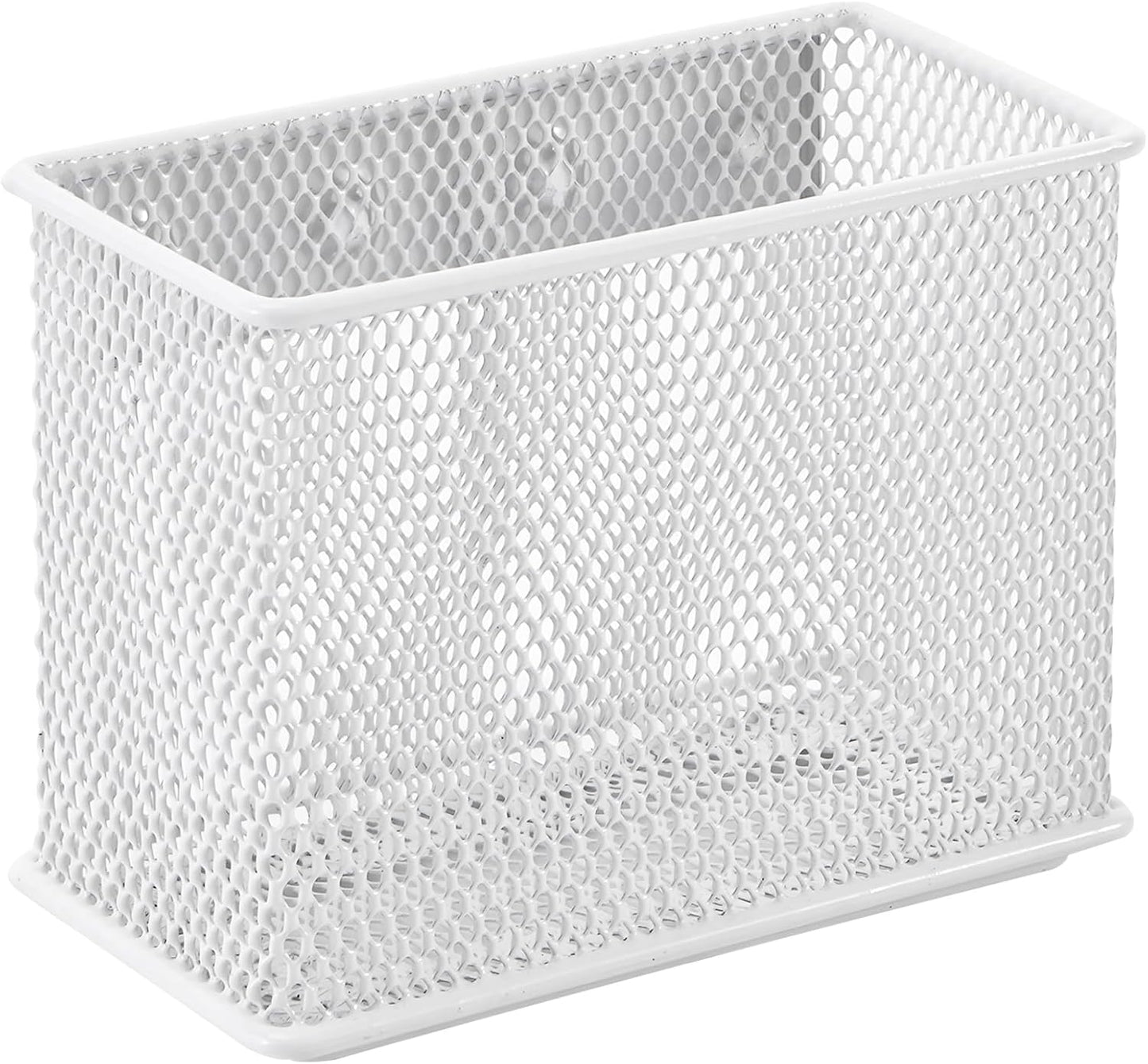 4.5'' × 2.2'' × 3.5'' Magnetic Basket for Whiteboard White Magnetic Basket for Fridge Magnetic Organizer Holder with 4 Strong Magnets Magnetic Holder for Refrigerator Locker
