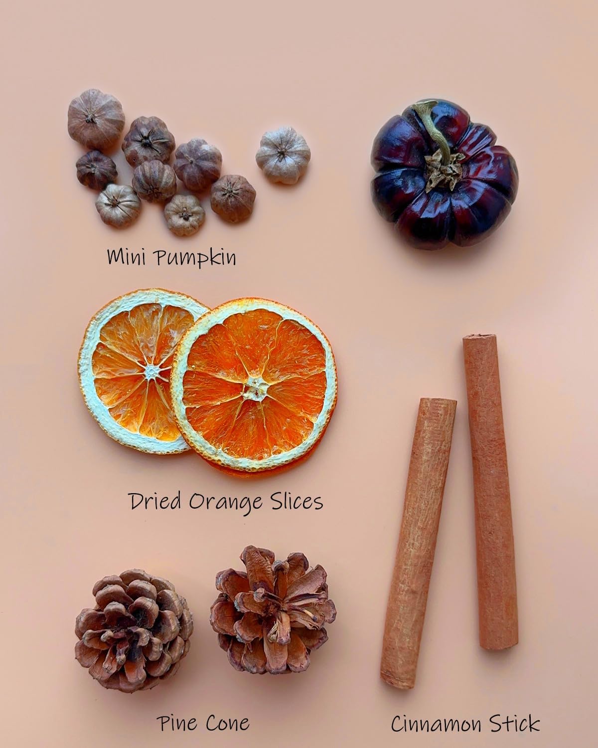 Fall Potpourri Bowl Filler with Mini Pumpkin, Cinnamon Stick, Dried Orange Slices, Pine Cone-Perfect for Farmhouse Harvest Christmas Thanksgiving Autumn Halloween Fall Scents Potpourri