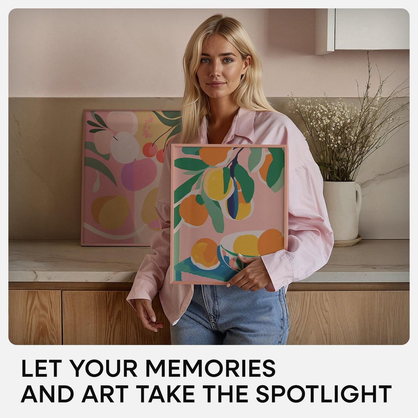 Homeforia 14x17 Picture Frame Rose Gold, High End Metal 14x17 Poster Frames with Mat 11x14 inch Photo, 14 x 17 Rose Gold Frame Matted to 11 by 14 Print, 17x14 Frame, Tempered Glass, Wall Kit, Set of 1