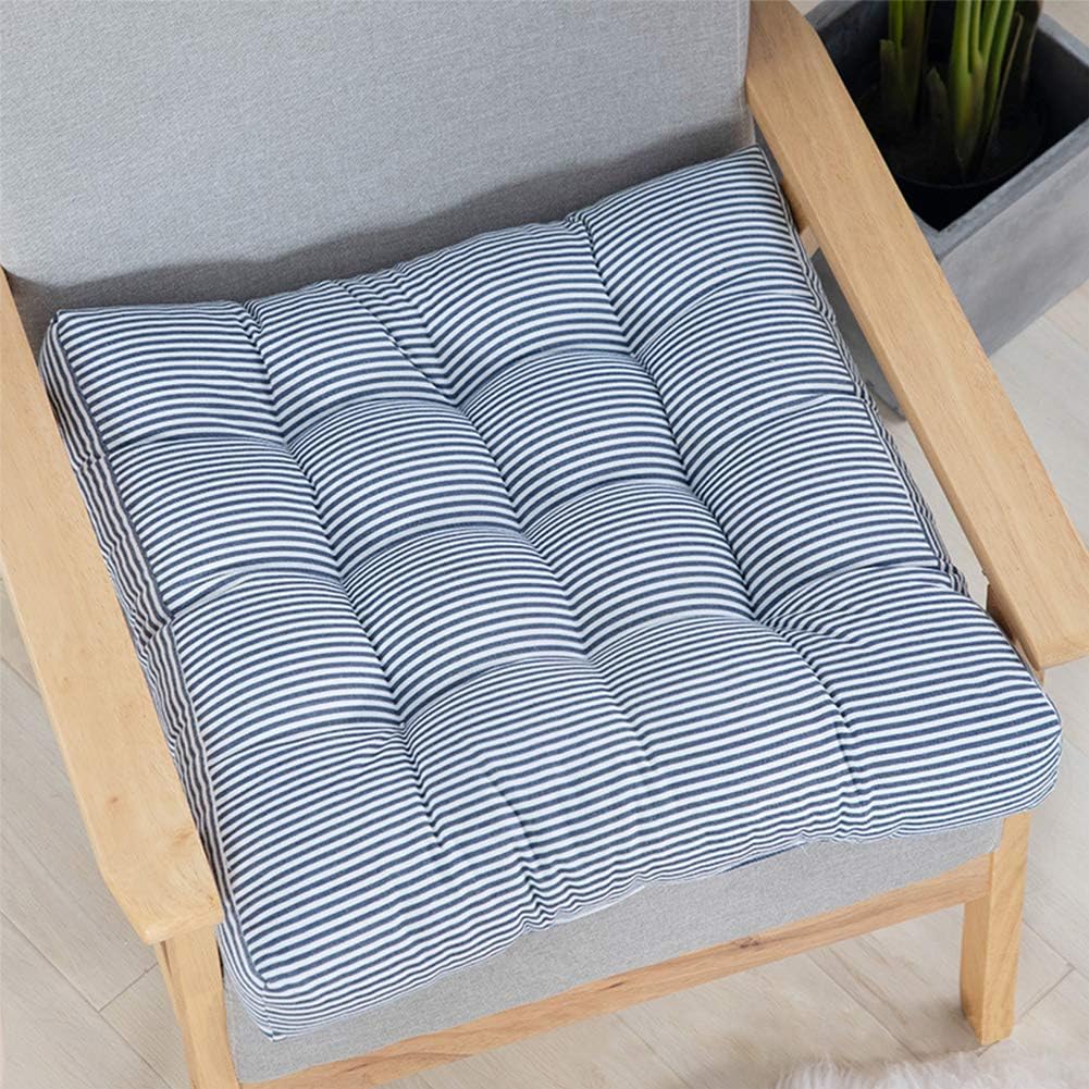 Tiita Chair Cushions 22"x22" Square Windows Pad for Adults Seating Pillows Set of 2, Blue