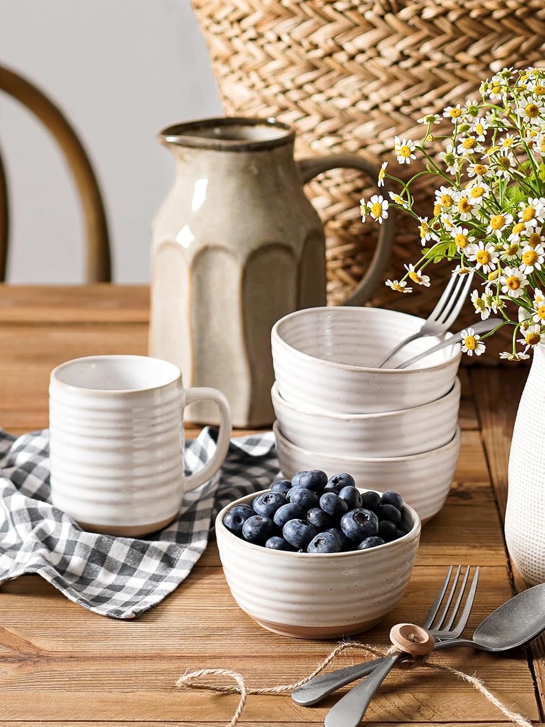 LE TAUCI Small Bowls 10 oz, Ice Cream Bowl, Ceramic Stoneware Bowl, Bowls Set for Dessert, Fruits, Side Dishes, Suit For Housewarming - 4.5 Inch, Set of 4, Arctic white