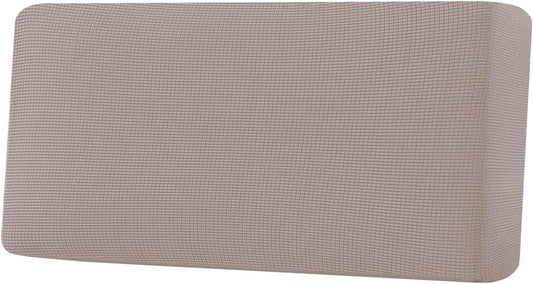 H.VERSAILTEX Super Stretch Individual Seat Cushion Covers Sofa Covers Couch Cushion Covers Slipcover Sets Thick Jacquard Textured Twill Fabric (1 Piece Sofa Cushion Cover, Sand)
