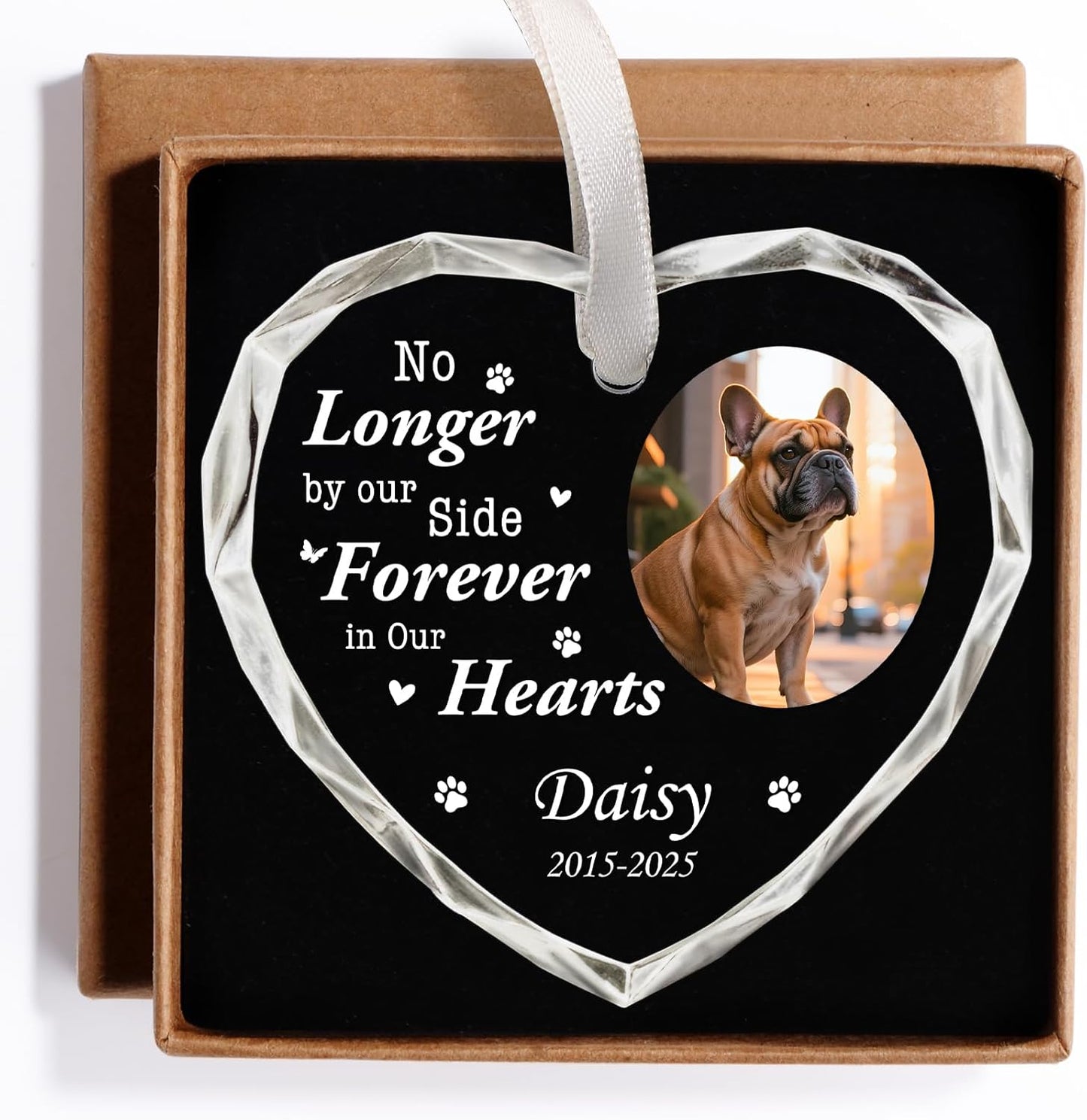 Personalized Pet Memorial Gifts - Custom Photo Name Ornaments - Sympathy Keepsake Gift for Loss of Loved One - Dog Memorial Gifts for Loss of Dog, Cat
