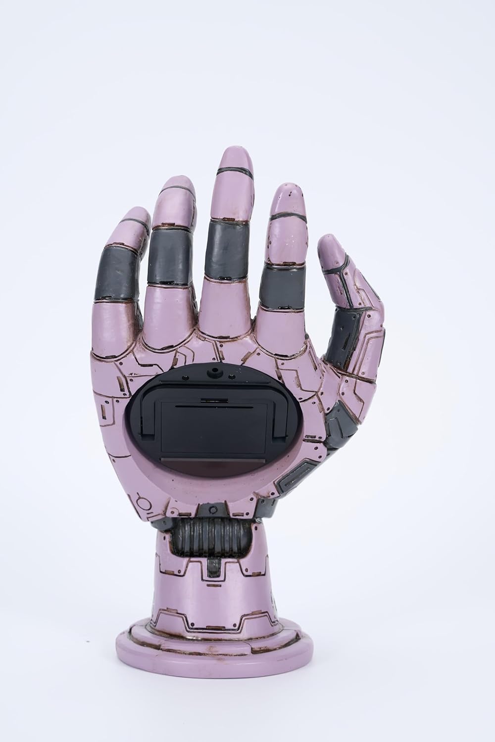Cyberpunk Mechanical Hand Digital Alarm Clock, Steampunk Resin Statue, Desk Decor