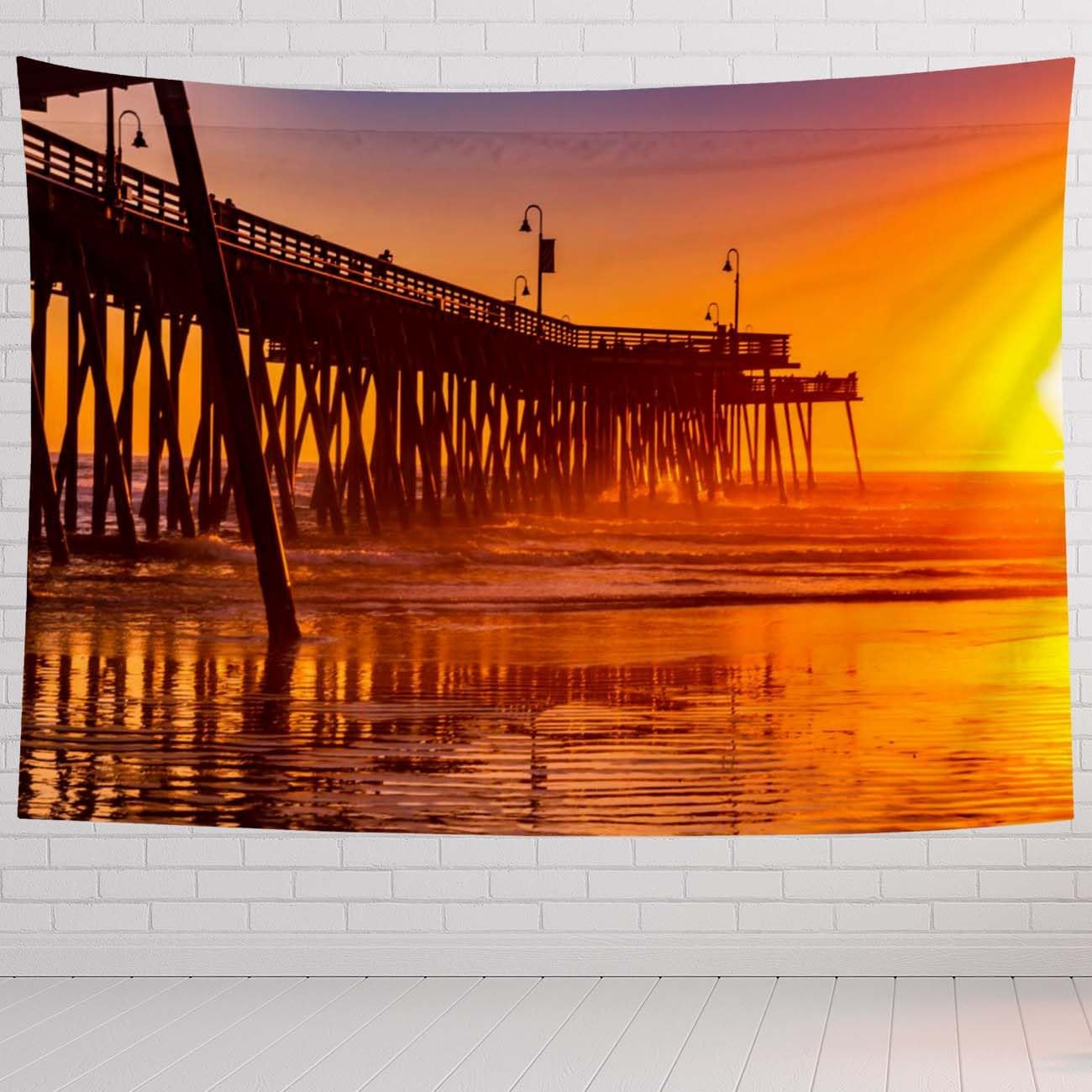 Sunset Tapestry For Bedroom Sunset Beach Colors Tapestries Wall Hanging For Living Room Dorm Office 60×50 In