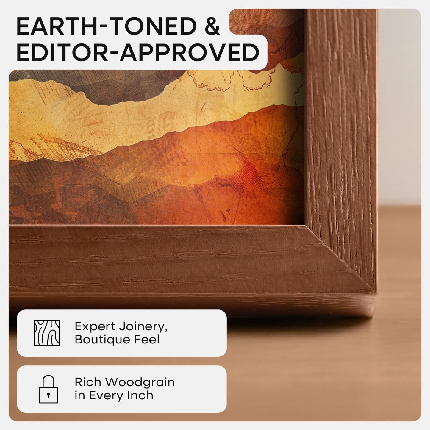 Homeforia A1 Poster Frame Brown, High End Dark Oak 23.4 x 33.1 Wooden Picture Frames Matted to 16.5 by 23.4 Photo, A1 Walnut Wood Frame with Mat A2, 23.4x33.1 Frame, Tempered Glass, Wall Kit, Set of 1