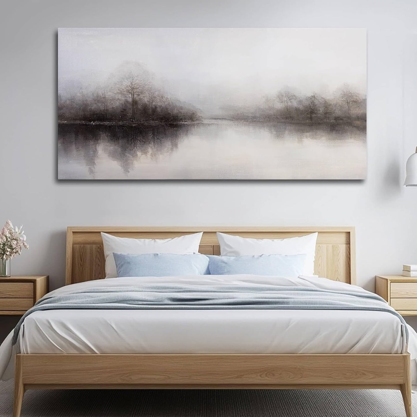 CHUDANHAO Abstract Tree Wall Art, 29x58 Inch, Framed Canvas Print, Perfect for Bedroom, Living Room, Dining Room