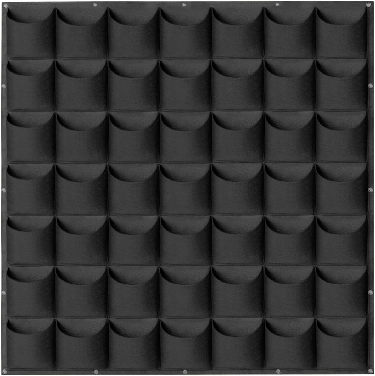 49 Pockets Hanging Planter Bags, Hanging Vertical Wall Mounted Plant Planting Grow Bags, Herb Garden Planter Outdoor Indoor Growing Bag, Gardening Vertical Greening Flower Container(1m×1m, Black)