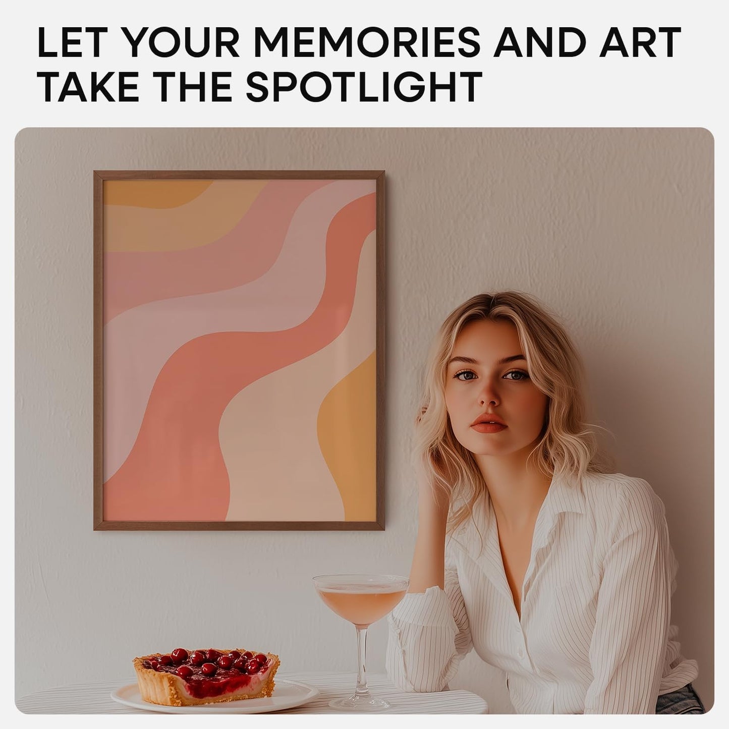 Homeforia 16x20 Picture Walnut Frame, High End Dark Oak 16x20 Wooden Brown Frames with Mat 11x14, 16 x 20 Wood Poster Frame Matted to 11 by 14, 20x16 Hanging Frames, Tempered Glass, Wall Kit, Set of 1