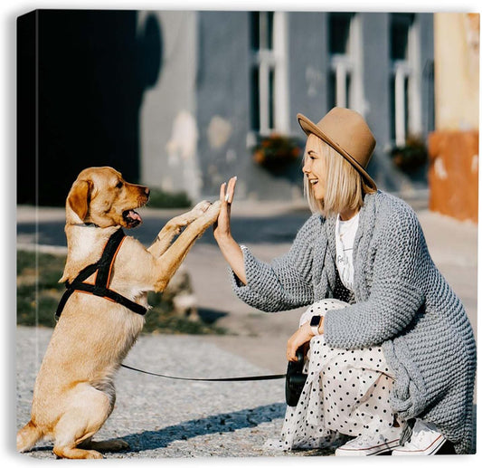 xzartdiy Custom Canvas Prints with Your Photos - Personalized Picture Print Customized Gifts for Family Home Office Wall Art Decor, Wrapped Canvas 28x28inch