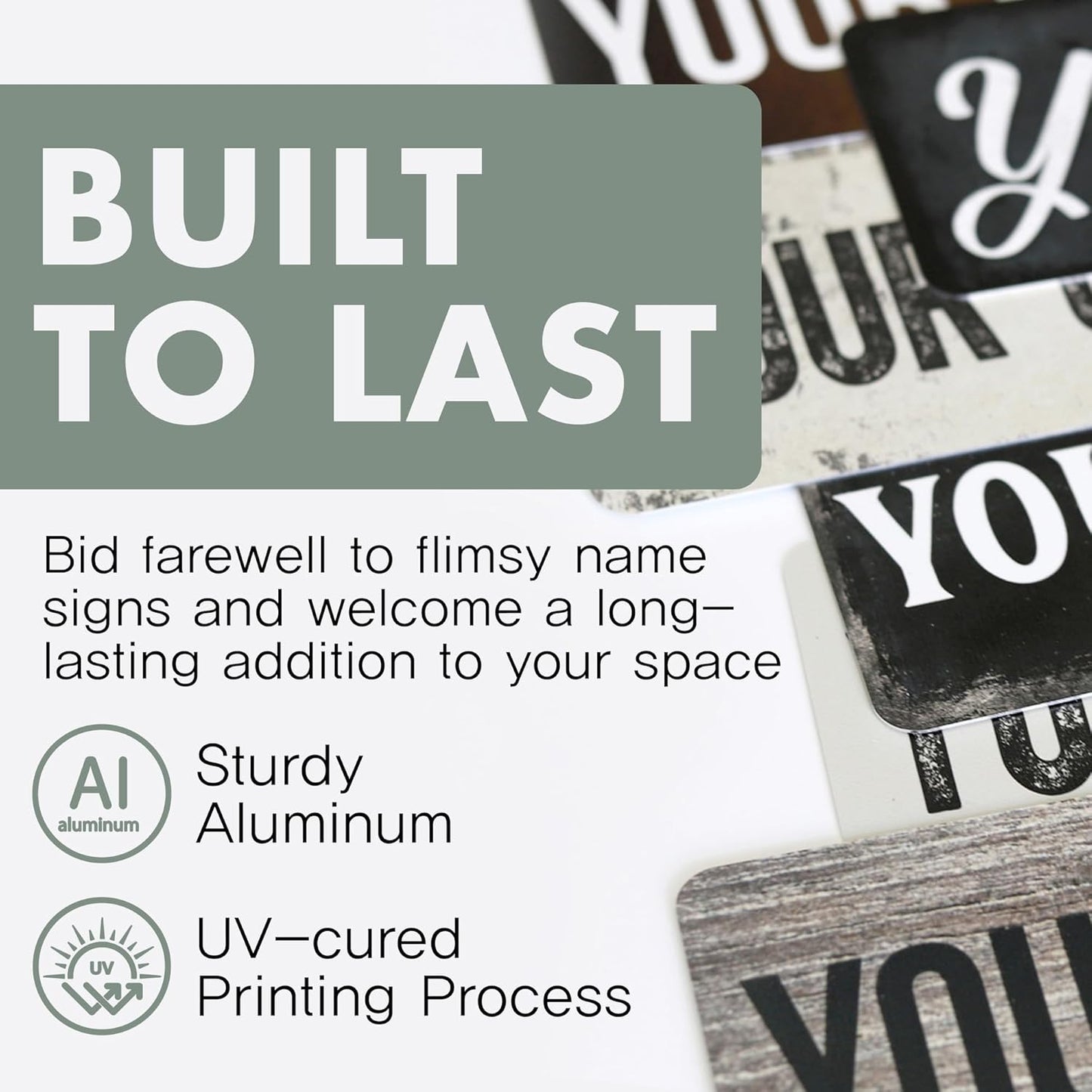 Rustic Custom Metal Sign - Custom Sign for Indoor or Outdoor Use (Rustic Tan Border)