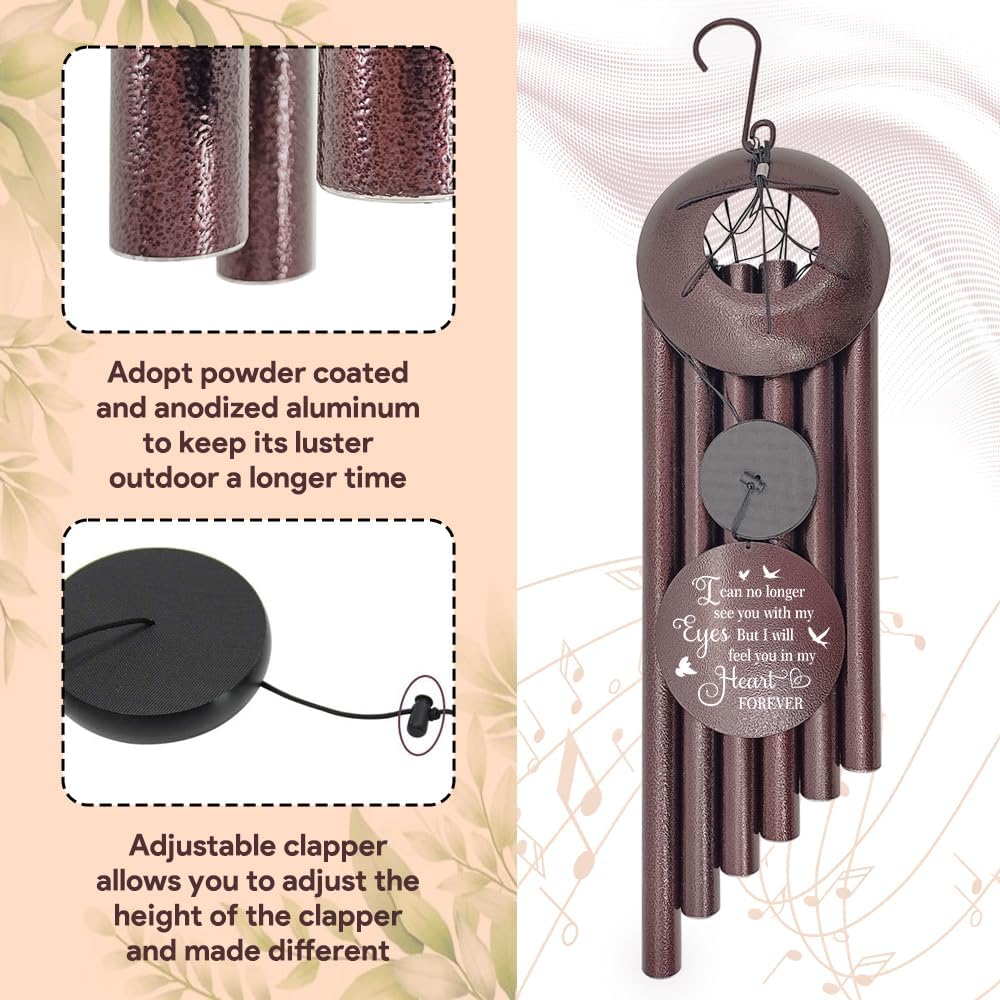 Personalized Cardinal Wind Chimes for Loss of Loved One, Sympathy Gifts for Loss of Mother Father Daughter Brother Sister Best Friend Keepsake Outdoor Garden Yard Home A Limb Has Fallen