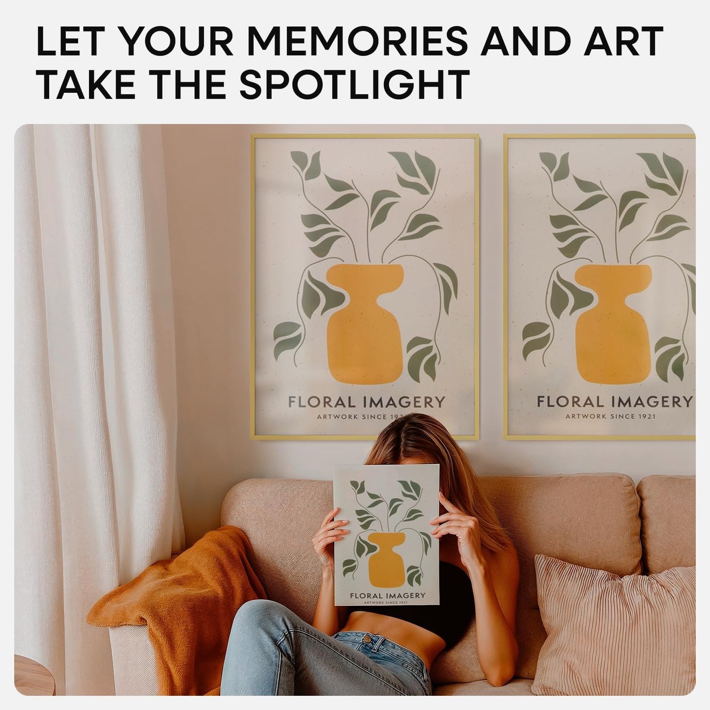 Homeforia 18 x 24 Poster Frame Gold, High End Metal 18x24 Picture Frames with Mat 16x20 Photo, 18 x 24 Gold Frame Matted to 16 by 20 Print, 24x18 Thin Hanging Frame, Tempered Glass, Wall Kit, Set of 1