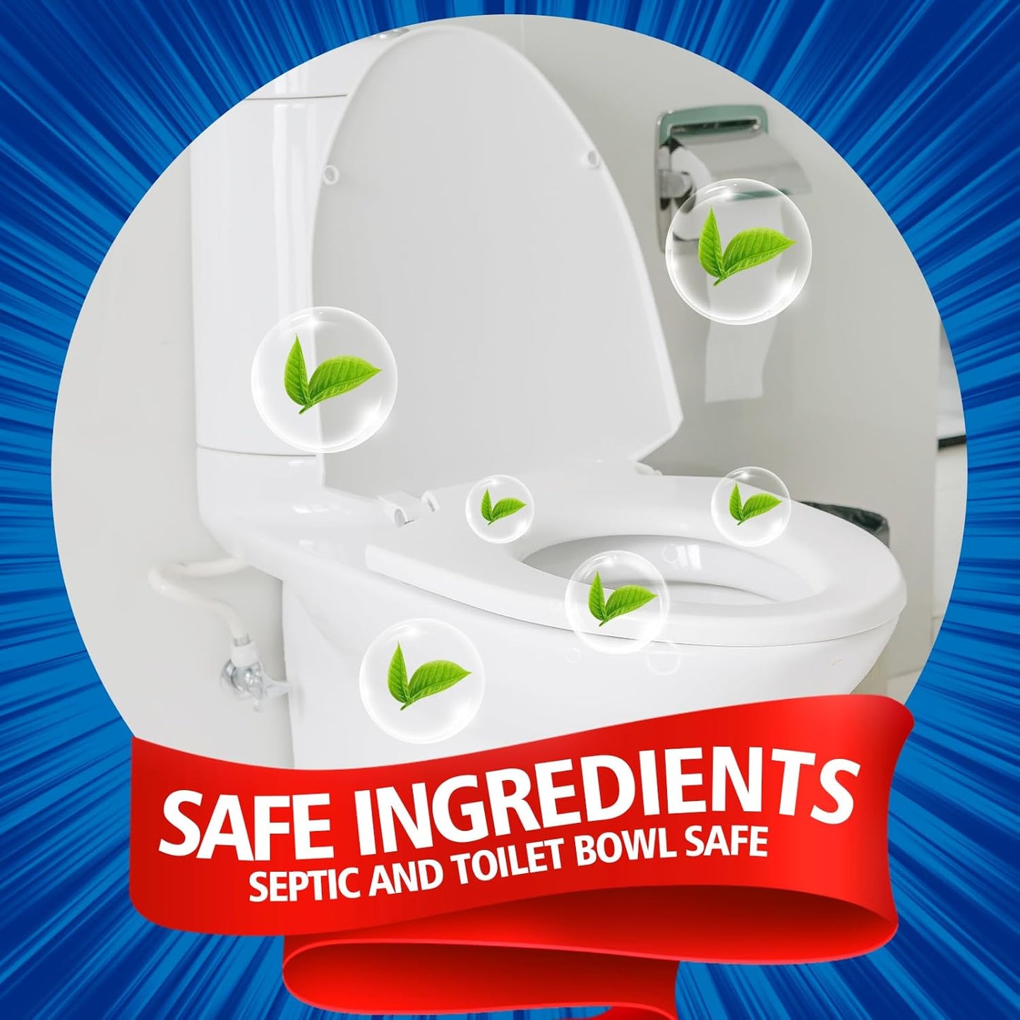 USKICH Toilet Bowl Cleaner Tablets 20 PACK, Bathroom Automatic Toilet Tank Cleaners with Bleach, Slow-Releasing Household Toilet Cleaners for Deodorizing, Descaling, against Tough Stains