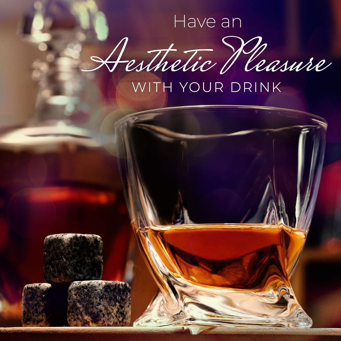 Whiskey Decanter Set for Men with 4 Drinking Glasses for Cognac, Bourbon, Rum, Scotch, Liquor Crystal Clear Decanter Sets House Warming Gifts New Home Whiskey Gifts for Men Dad Him