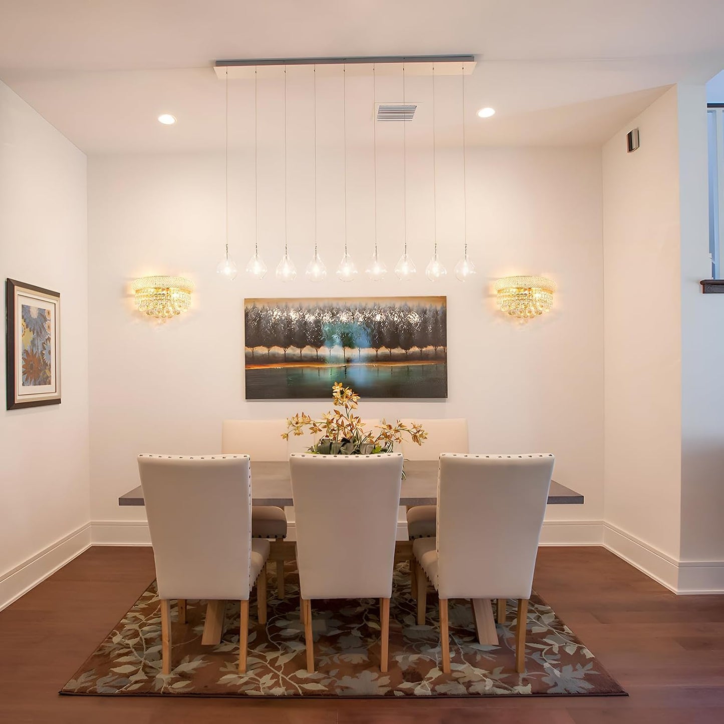 Empire Crystal Wall Sconces, Gold Wall Light Fixtures, Luxury Wall Lamp for Living Room Bedroom Bathroom Bedside Hallway Stairway