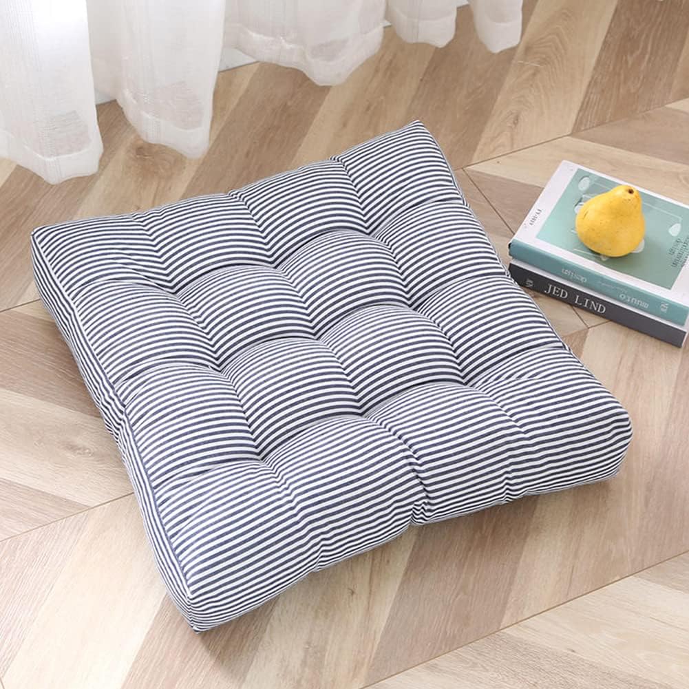 Tiita Chair Cushions 22"x22" Square Windows Pad for Adults Seating Pillows Set of 2, Blue