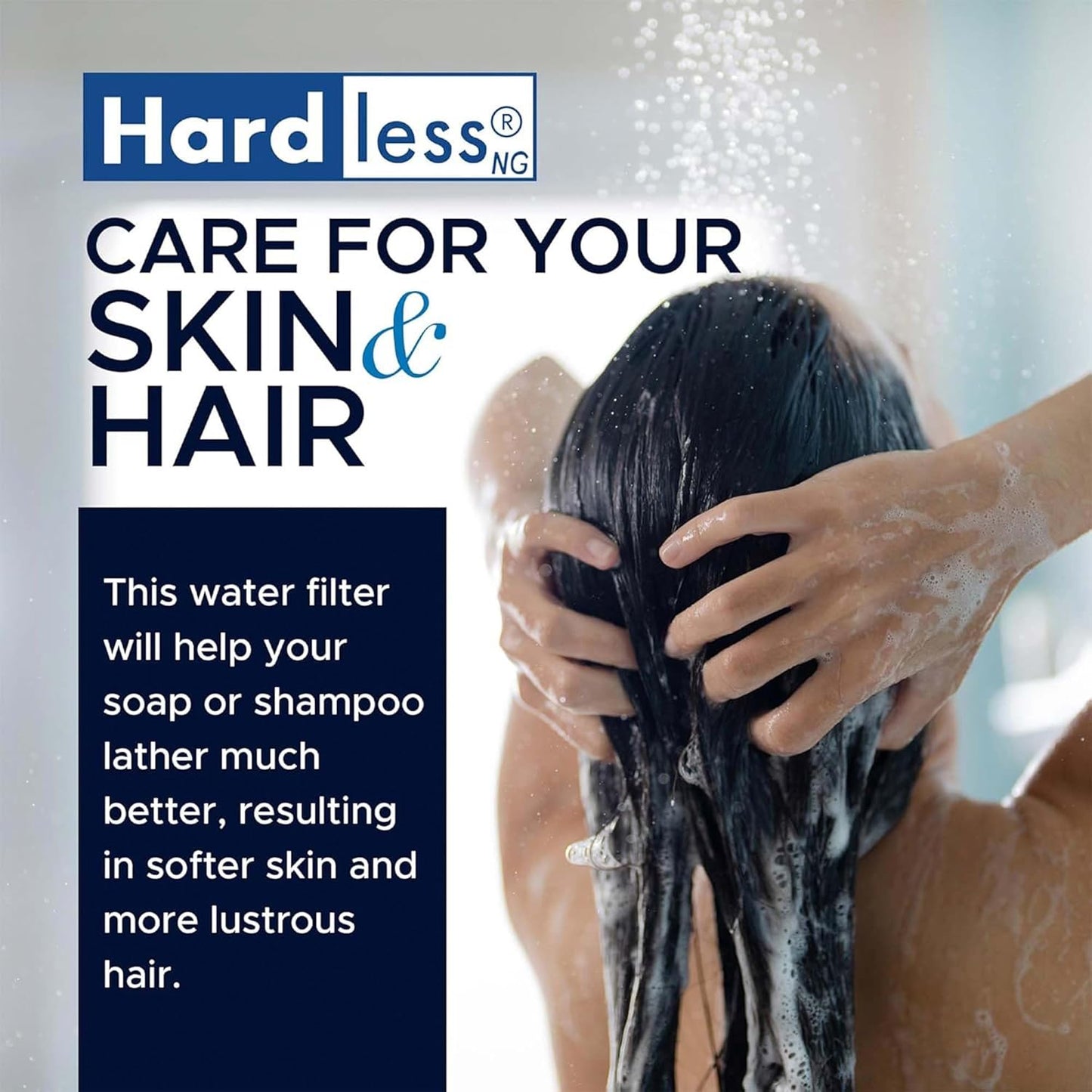 Hardless NG4L Whole House Water Filter- Salt-Free Softening Device - Reduces Limescale, Sediment & More - Compact, Easy to Install- Comes w/ 3/4" Inlet/Outlet - Filtration System for Extra Hard Water