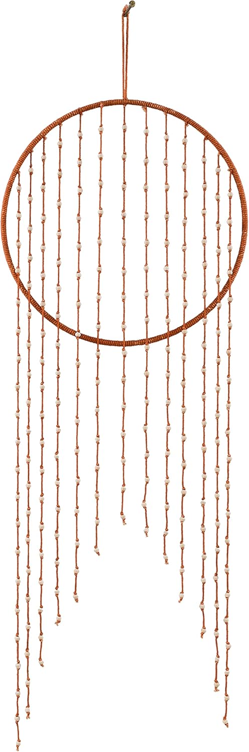 Mark&Day Wall Art, Wiesmath Bohemian Farmhouse Burnt Orange Macrame Tapestry Wall Hanging for Living Room, Bedroom, Office or Kitchen (30"H x 12"W)