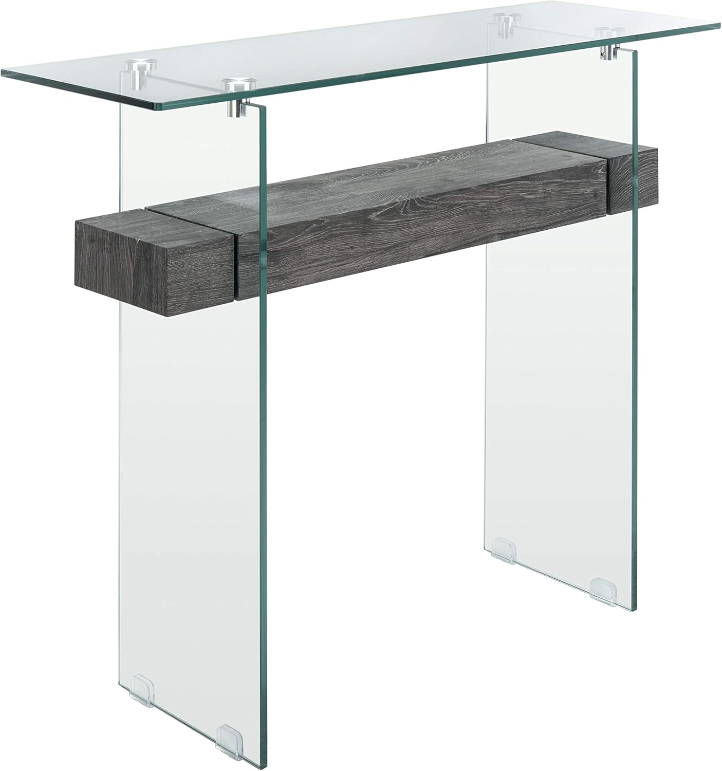 Safavieh Home Kayley Glass and Black Oak Console Table