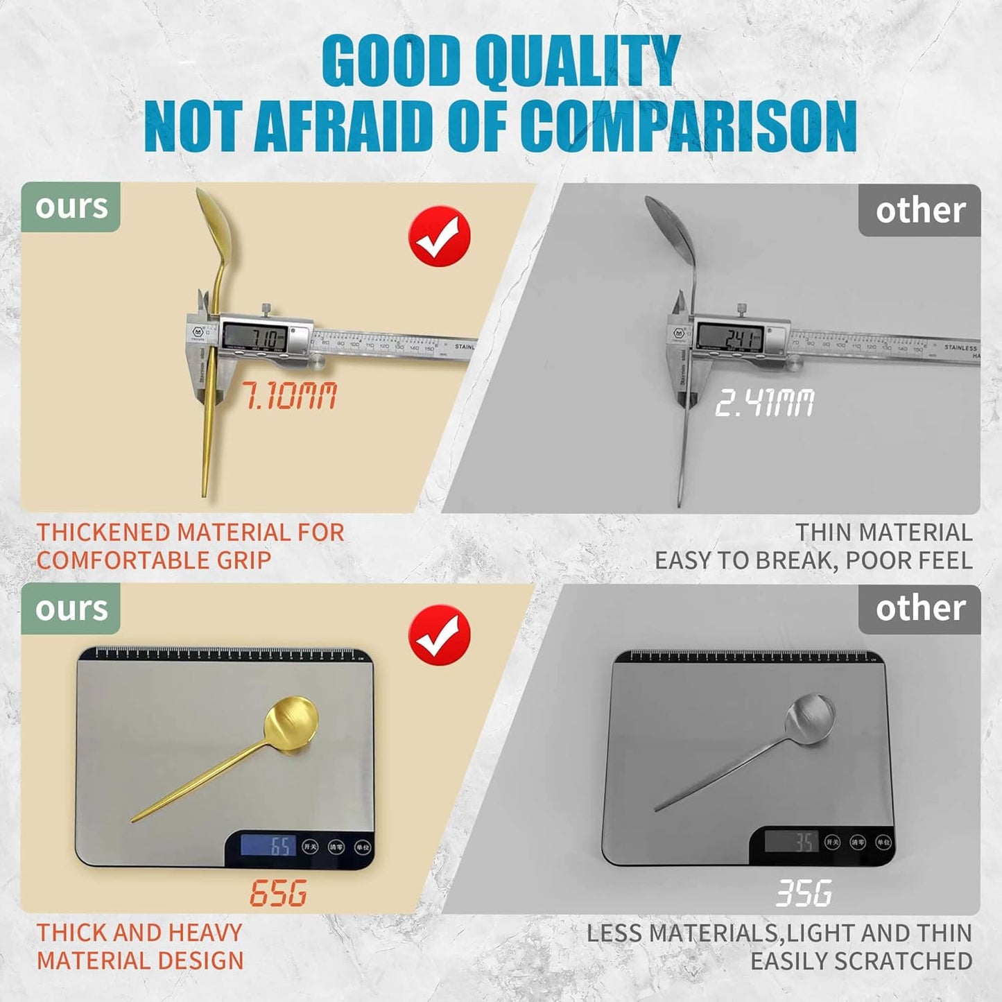 Matte Rose Gold Silverware Set for 6,Modern Stainless Steel Brushed Cutlery Set,30-Pieces Heavy Duty Flatware Set,Knives Spoons and Forks Set Utensils Set, Satin Finish, Dishwasher Safe