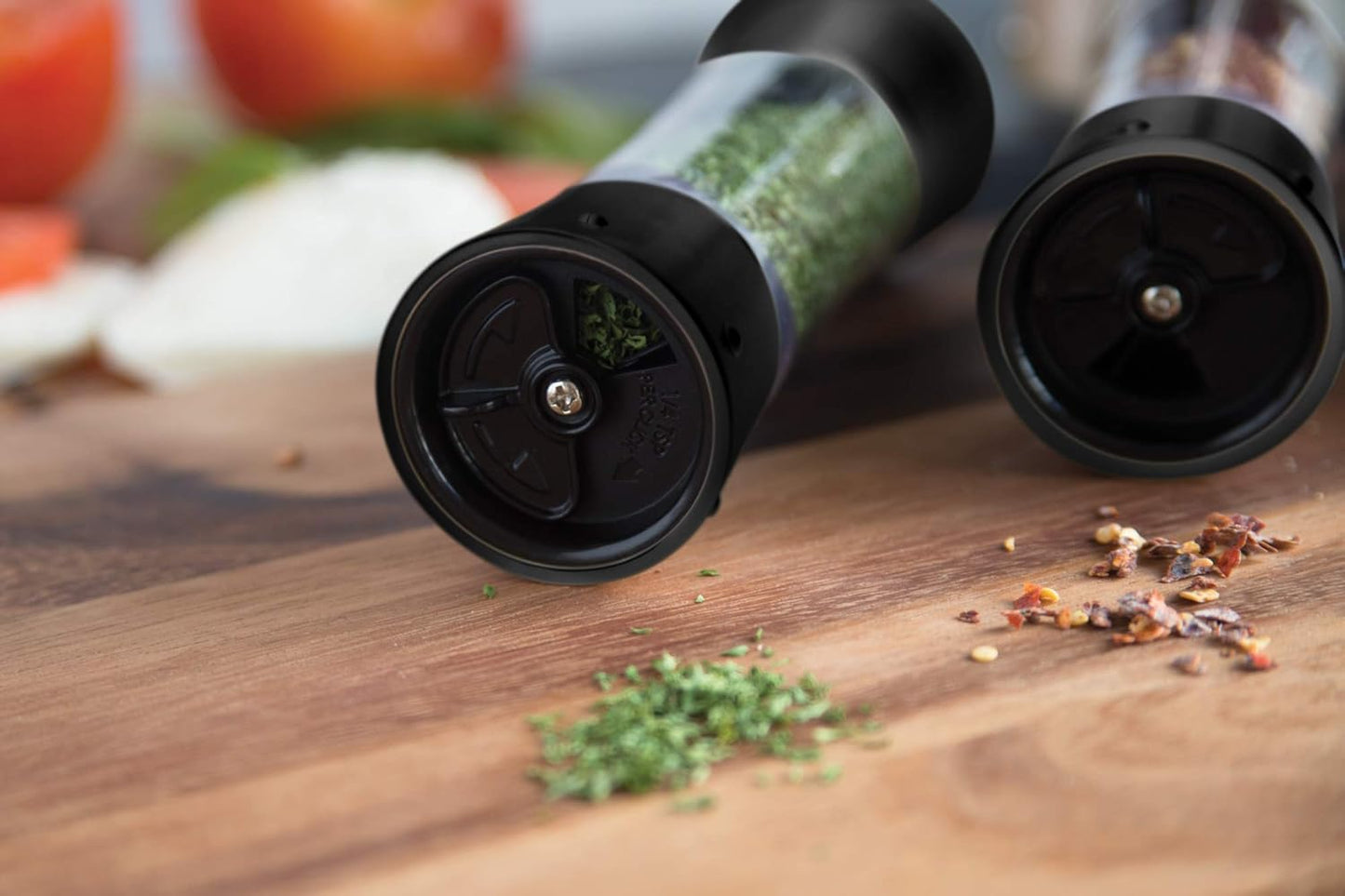 Kitchen Art Elite Auto-Measure Spice Professional 8 Compartments Black 7.45 x 7.45 x 8.25 inches