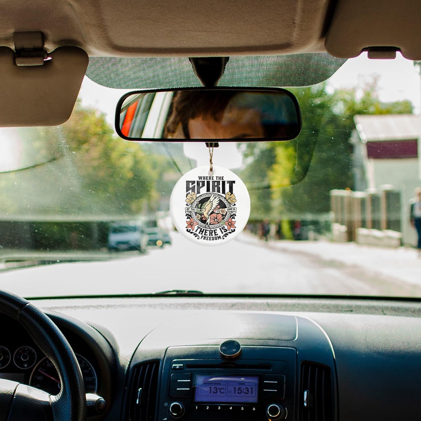 Christian Christmas Ornaments, Boho Floral Bird Spirit Scripture Religious Ceramic Christmas Xmas Ornament Keepsake Decorations, Christian Gifts for Women Teen Girls