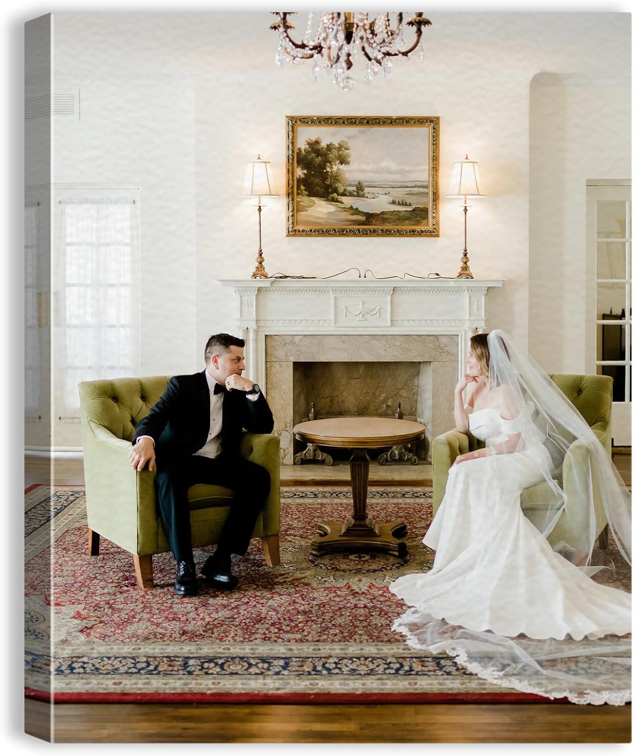 xzartdiy Custom Canvas Prints with Your Photos - Personalized Picture Print Customized Gifts for Family Home Office Wall Art Decor, Wrapped Canvas 16x20inch