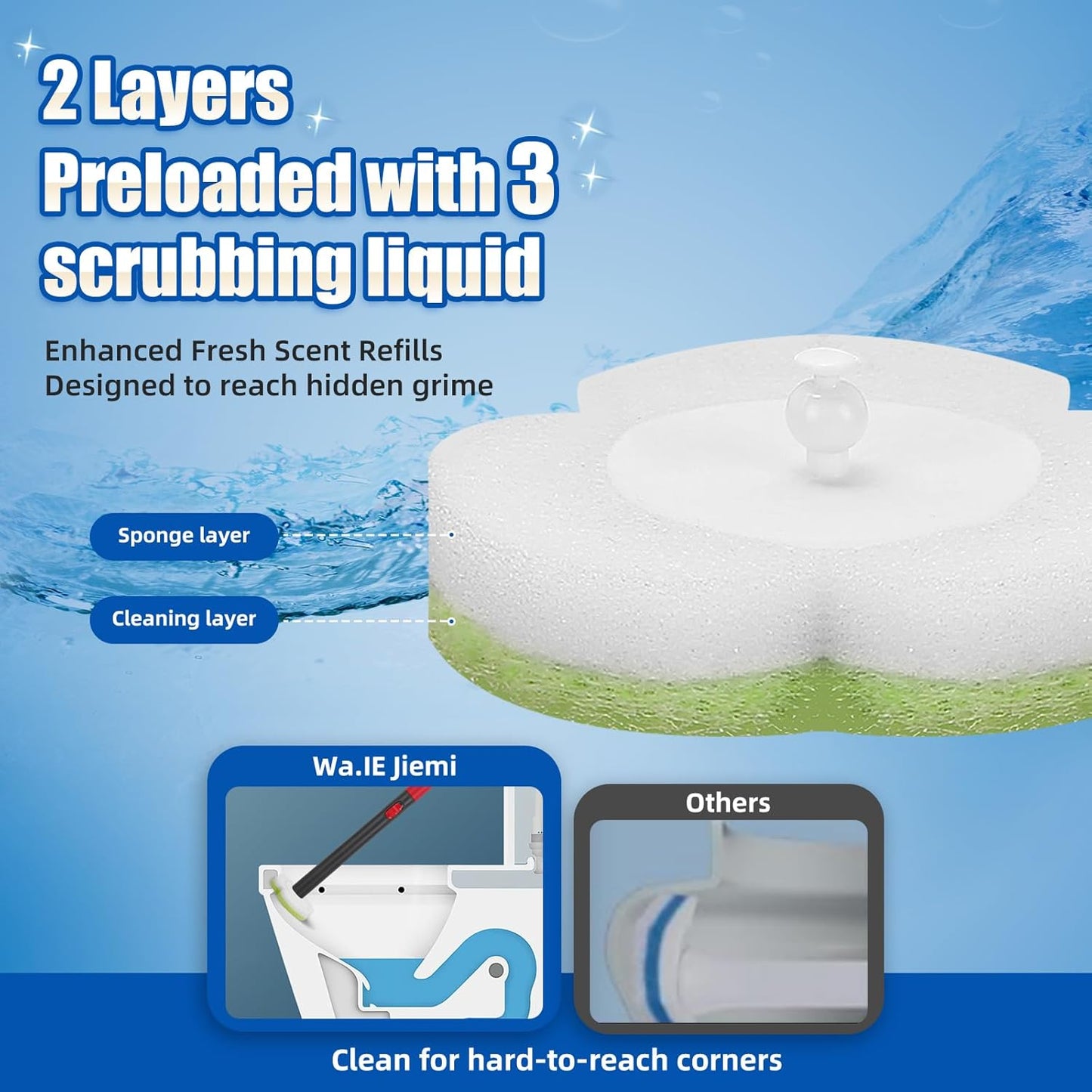 Disposable Toilet Brush Cleaning System with Wand Cleaner Refills,Toilet Cleaning Stick,Wall Mounted Toilet Wand Kit,60 Disposable Toilet Bowl Brush for Sink Bathtub Wash Basin (Green)