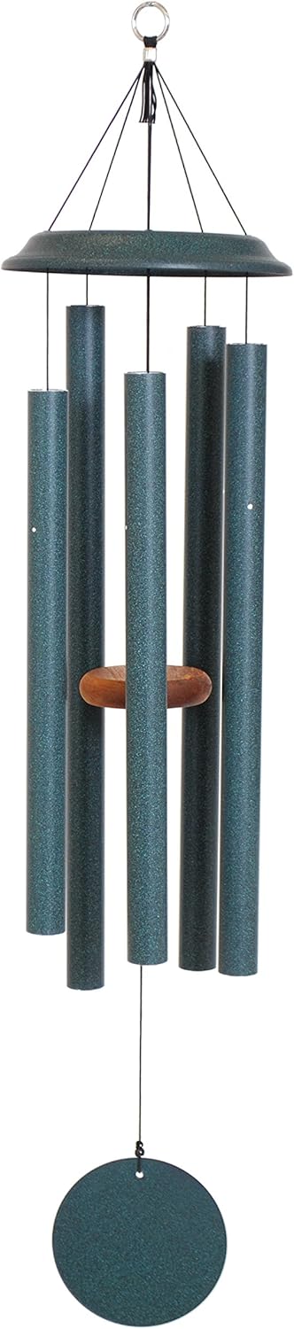 by Wind River - 42 inch Green Wind Chime for Patio, Backyard, Garden, and Outdoor décor (Aluminum Chime) Made in The USA