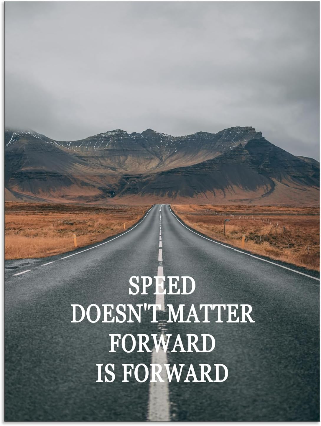 Motivational Wall Art about Perseverance Printed Canvas Poster Modern Artwork Inspirational Wall Decor for Office Bedroom Living Room Gym Framed Ready to Hang [30" W X 40" H]