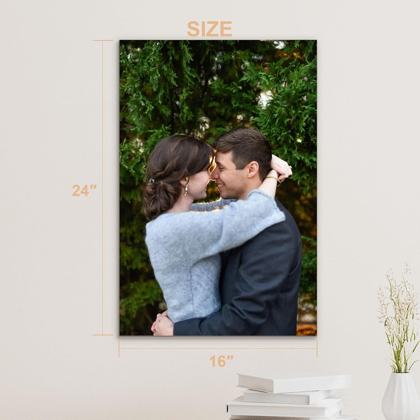 Tapuayts Personalized Custom Canvas Poster: Upload Your Image/Photo for Custom Photo-to-Poster Printing, Quality Wall Art Print (16" X 24")