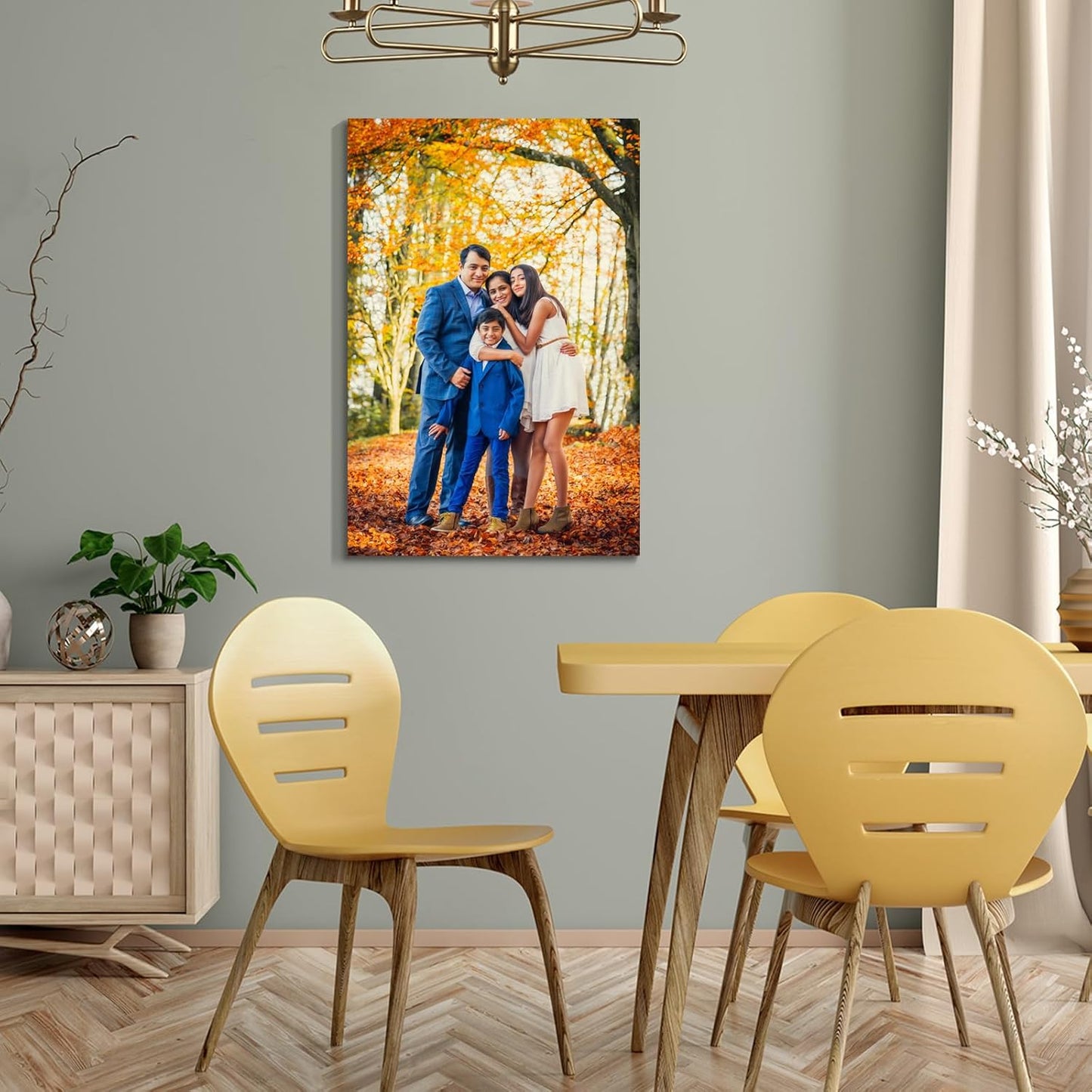 Wewejia Custom Canvas Prints with Your Photos for Family, 28x40inch Personalized Canvas Picture Wall Prints Best Custom Wall Decor for Living Room Bedroom Dining Room Office Easy to hang