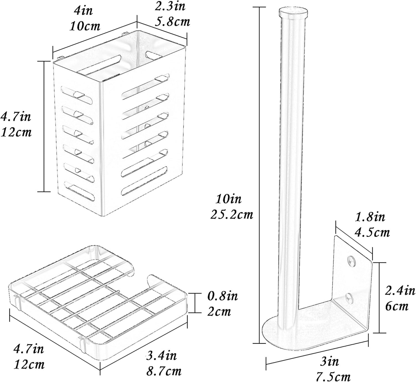 PUSDON Metal Wall Hanging Basket 2 Packs DIY Suitable for Multiple Scenes - Large Bronze Netting Set