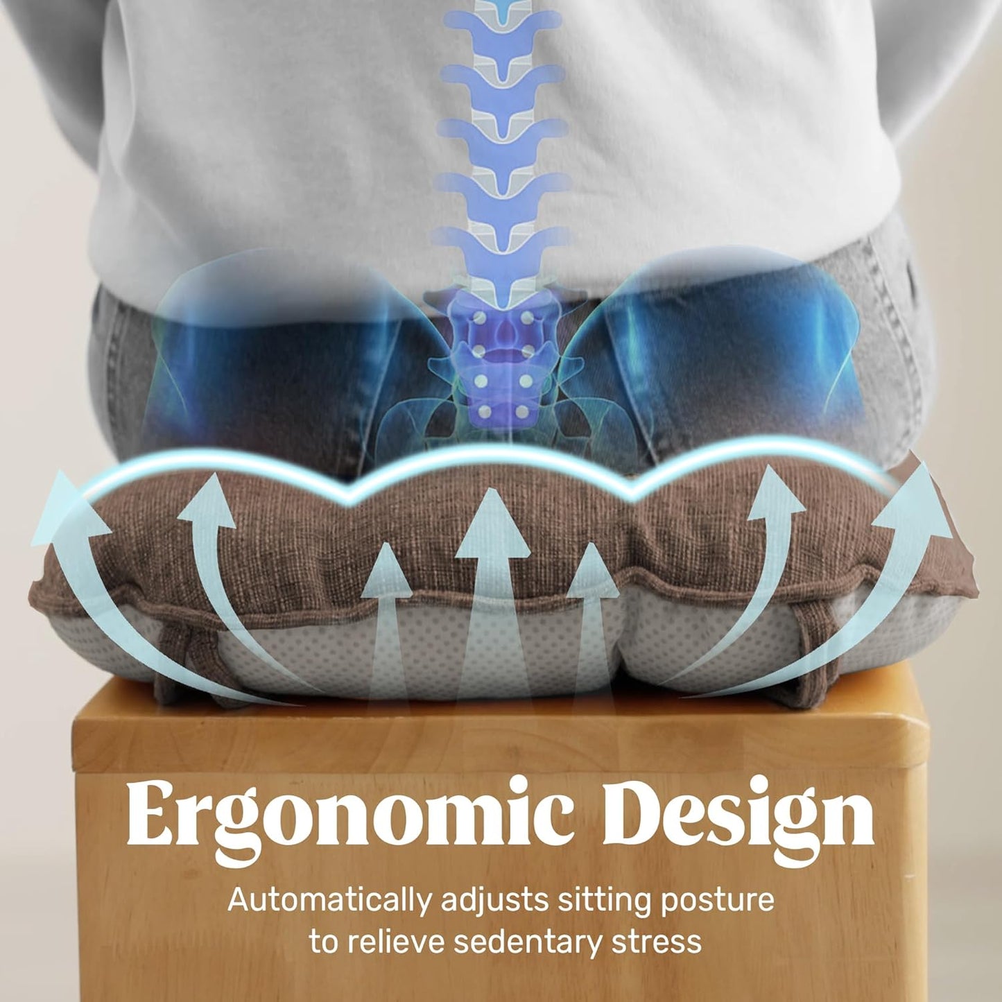 puredown® Chair Cushions for Dining Chairs, Tufted Memory Foam Chair Pads with Non-Slip Backing, Kitchen Seat Cushions with Ties, Washable Seat Pad Set of 4, 15.5" x 15.5" x 4", Coffee