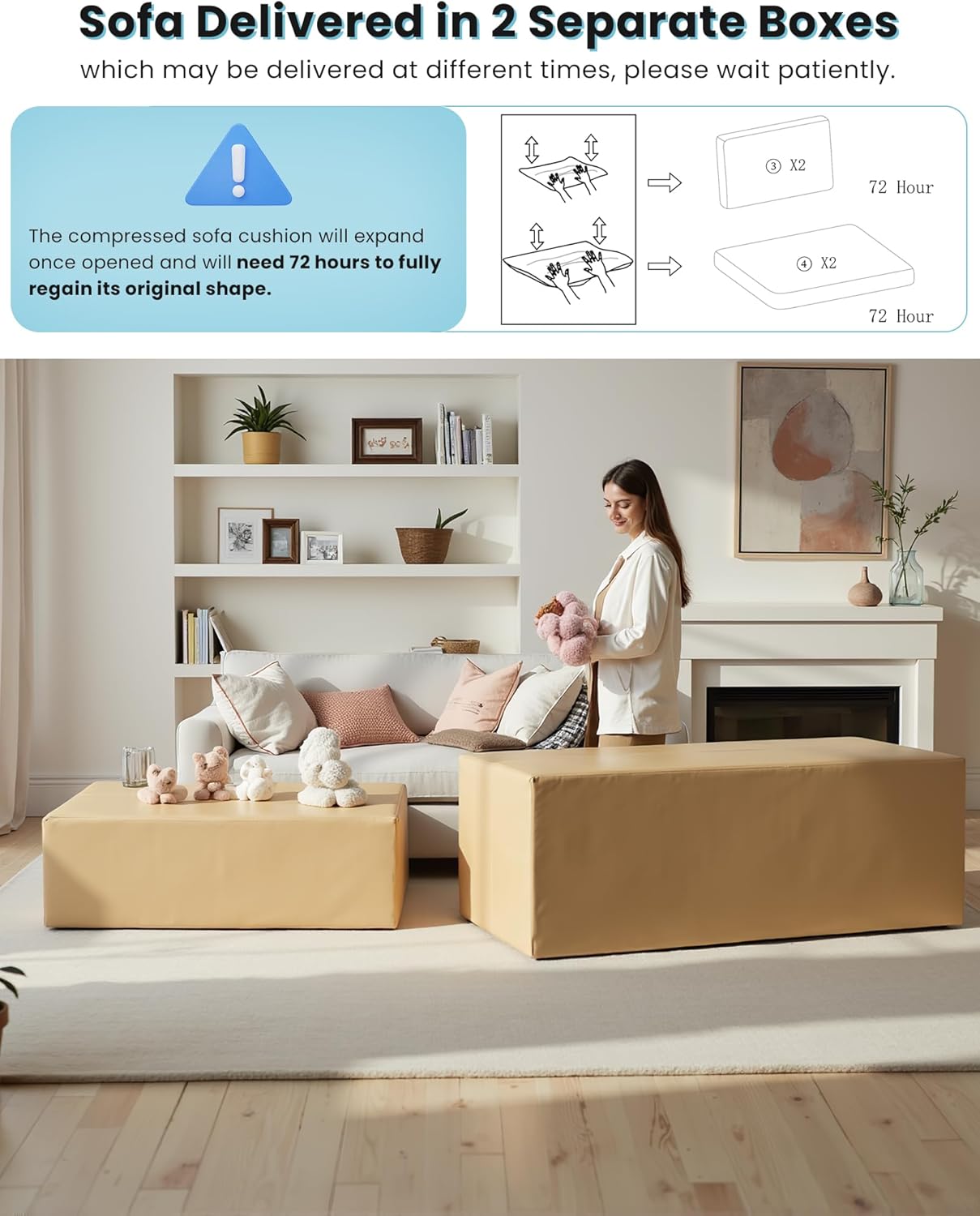 Queen Size Pull Out Sofa Bed, Convertible Sleeper Sofa Couch with Pullout Bed, 2 in 1 Sofa Bed Couch with Memory Foam Mattress for Living Room Office, Space-Saving, Dark Grey