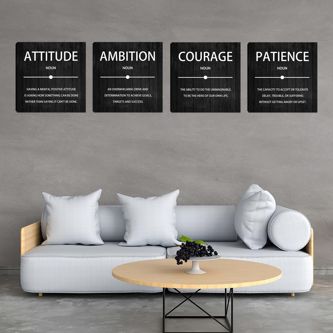 Inspirational Quotes Wall Decor - Motivational Office & Living Room Wall Art - Framed 12'X12'