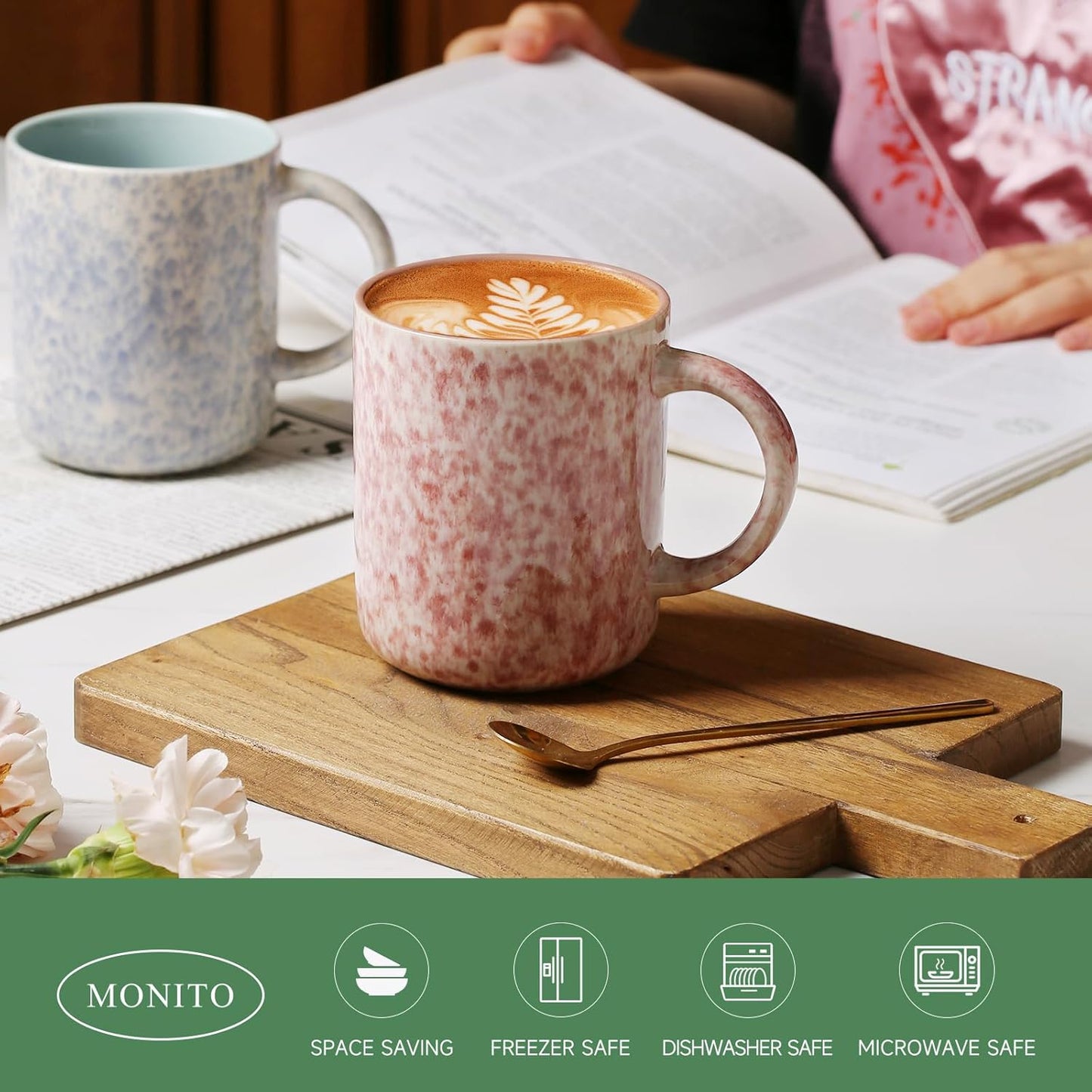 17 OZ Coffee Mugs Set of 6, Modern Mugs Set with handle for Tea/Latte/Cappuccino/Milk/Cocoa.