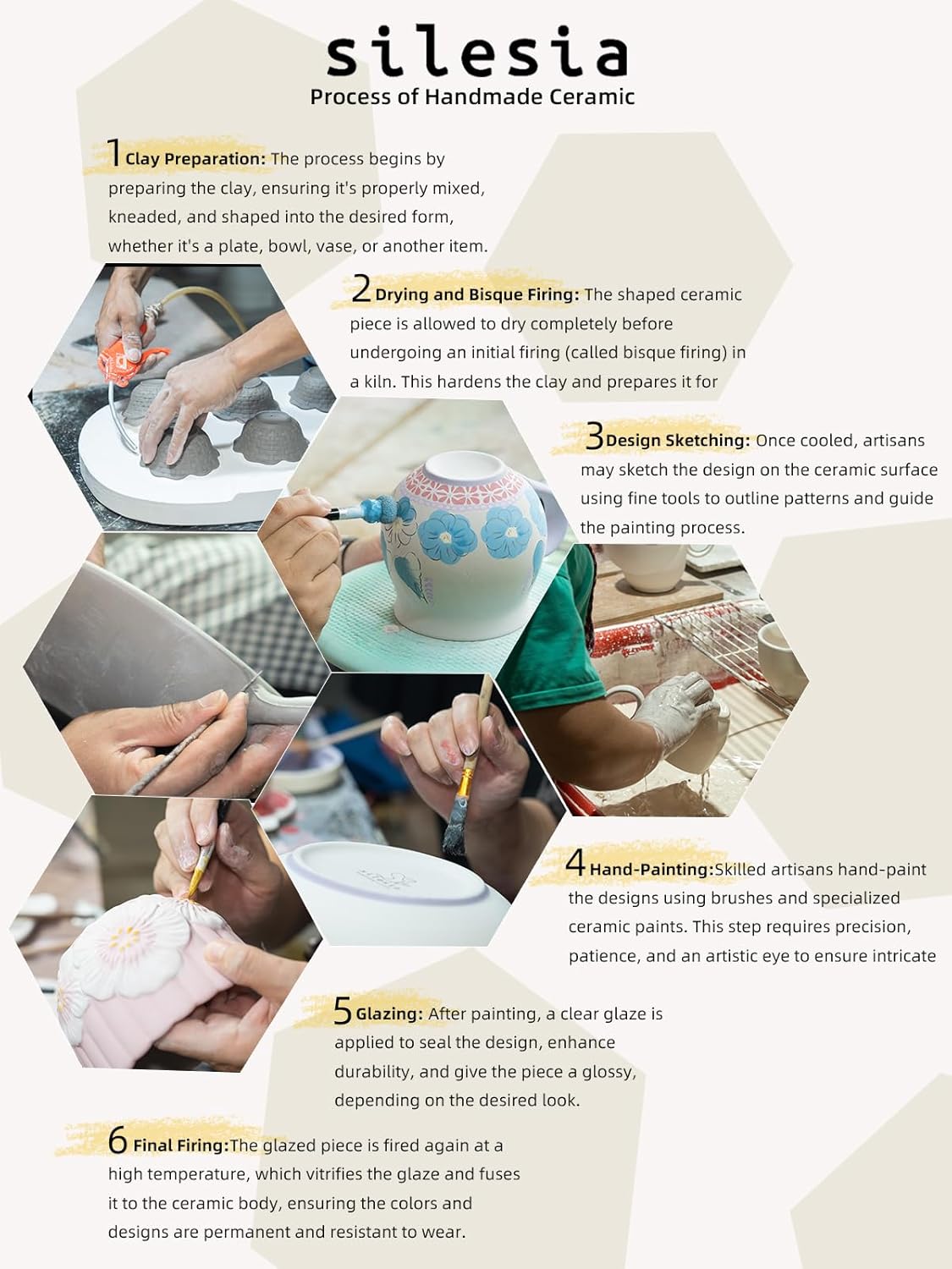 silesia Handmade Sugar Bowl with Lid and Spoon, 9 Ounce Ceramic Hand-Painted Sugar Jar for Home in Gift Box, Kitchen Decor, Oven, Dishwasher & Microwave Safe, Glazed Yellow