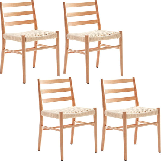 STARY Wood Rattan Dining Room Chairs with Comfortable Woven Seat,Fully-Assembled