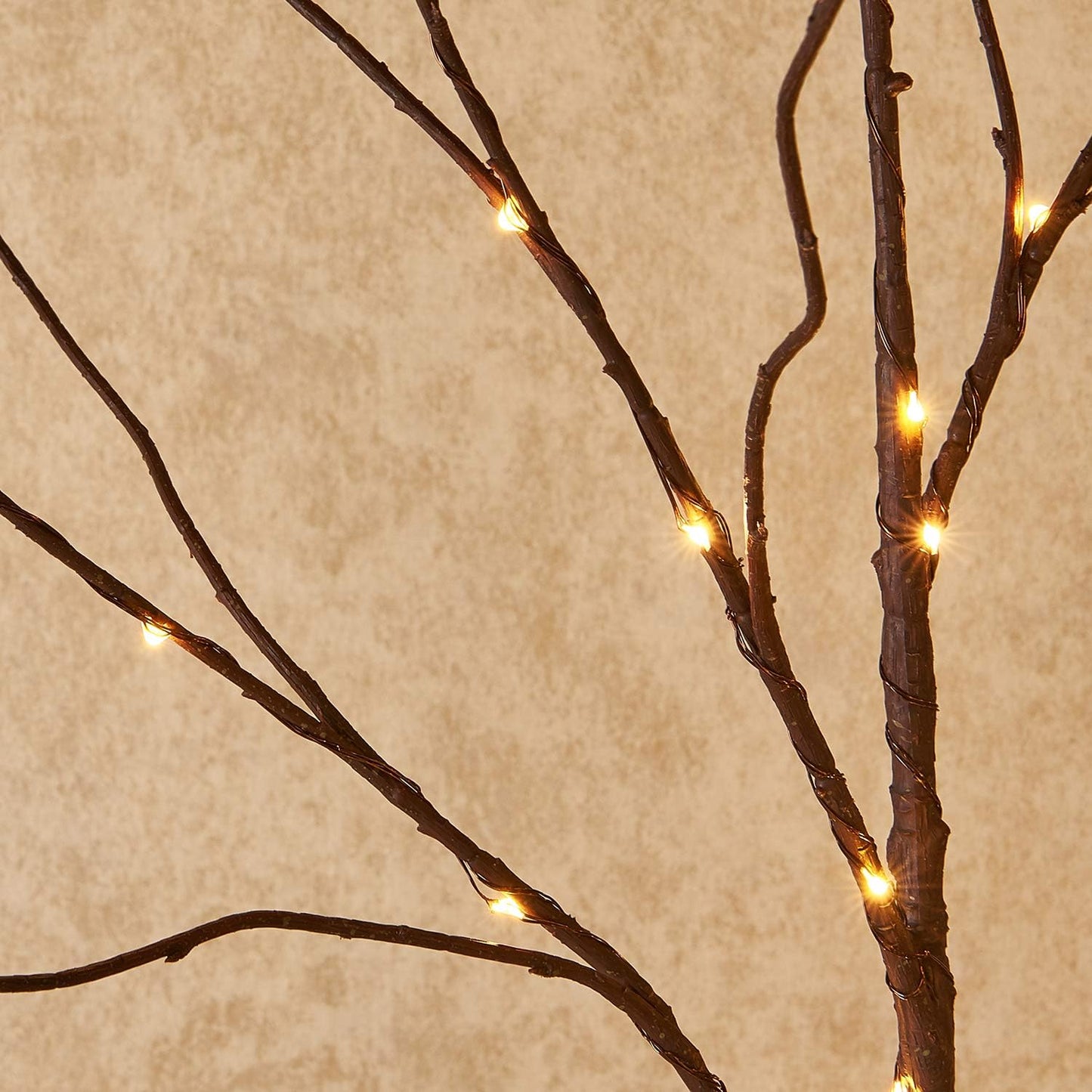 Fudios Lighted Branch Plug in with Timer Willow Branches with Fairy Lights for Vase Twig 32IN 150 LED Outdoor and Indoor Holiday Party Decor