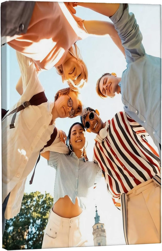 Canvas Prints With Your Photos, Custom Poster On Canvas Customized Canvas Prints with Your Photos Gift for Living Room, Bedroom, Friend，Lover, Wedding Pet Baby Family Photo Framed Wall Art 12×18