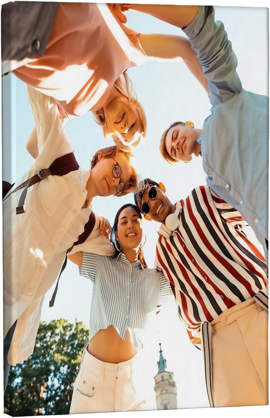 Canvas Prints With Your Photos, Custom Poster On Canvas Customized Canvas Prints with Your Photos Gift for Living Room, Bedroom, Friend，Lover, Wedding Pet Baby Family Photo Framed Wall Art 16×24