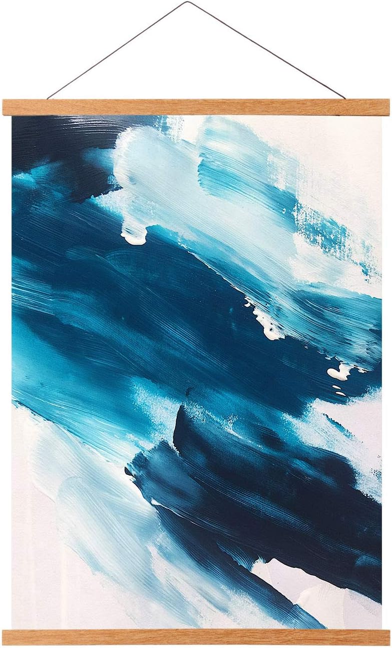 FALAMON Magnetic Poster Hanger Frame, 16x20 16x24 16x22 Teak Wood Magnet Poster Frame for Posters, Prints, Photos, Pictures, Maps, Scrolls, and Canvas Artwork