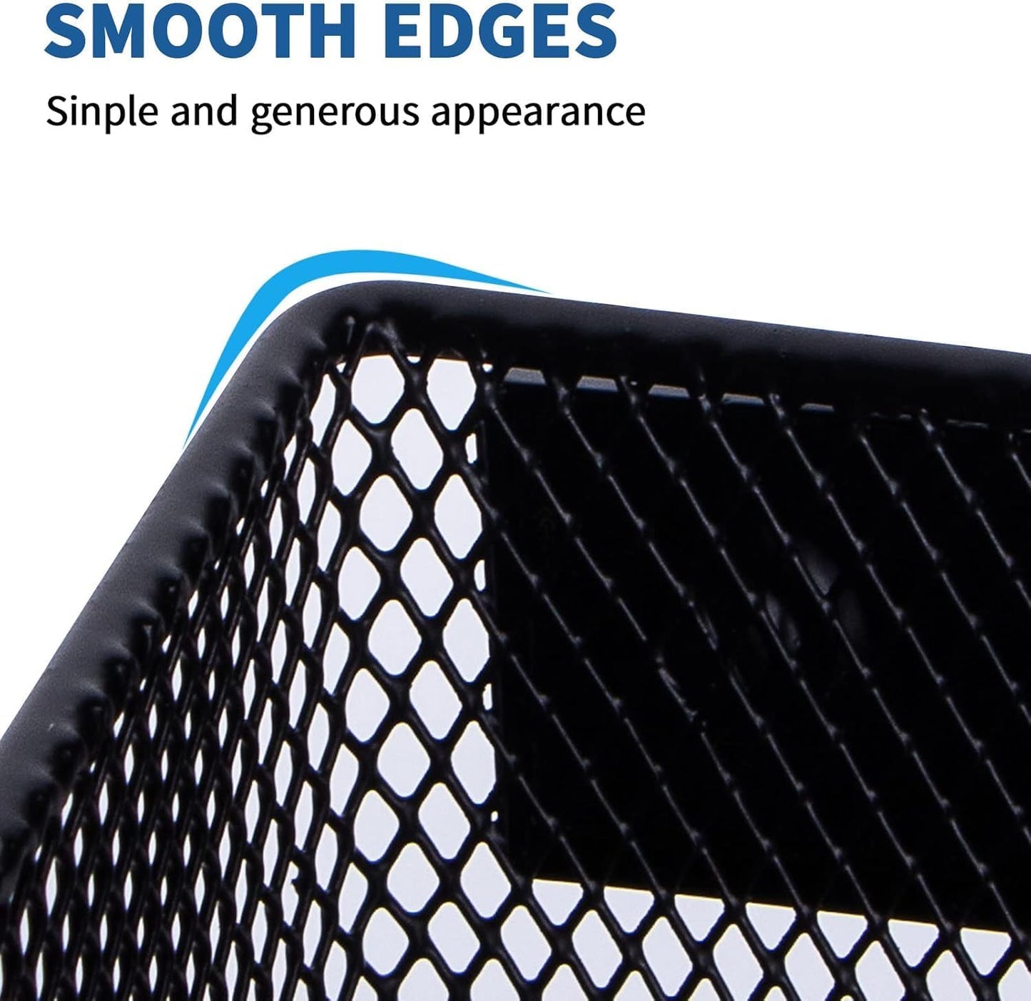 dedoot Magnetic Basket 2 Pack Magnetic Holder Locker Magnetic Pen Holder Magnetic Pencil Holder Strong for Whiteboard Marker, 4.7x2.3x3.7inch Black Mesh Magnetic Pen Holder for Refrigerator Fridge