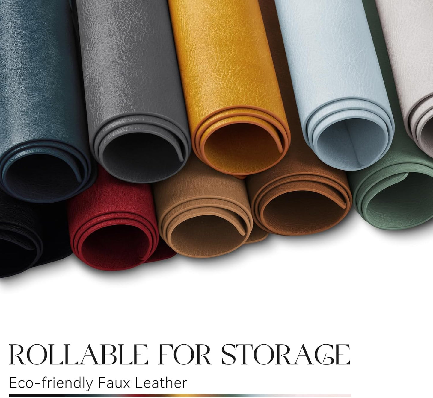 MOSAYT Vinyl Placemats Set of 12-12 X 17 Inch - Faux Leather 100% Waterproof Oil-Proof Wipeable PU Place Mats, Heat Resistant Reversible Table Mats for Kitchen, Dining, Outdoor (Red)