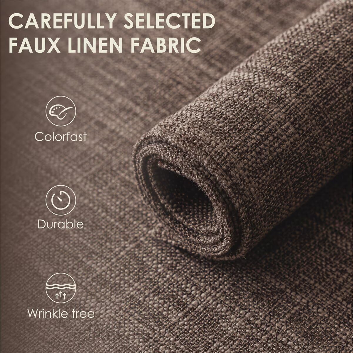 Placemats Set of 8, Bilayer Thickened Linen Place Mats Heat Resistant Machine Washable Wrinkle Free Carefully Selected Polyester Mats for Kitchen/Dining/Coffee Table (Burlap)